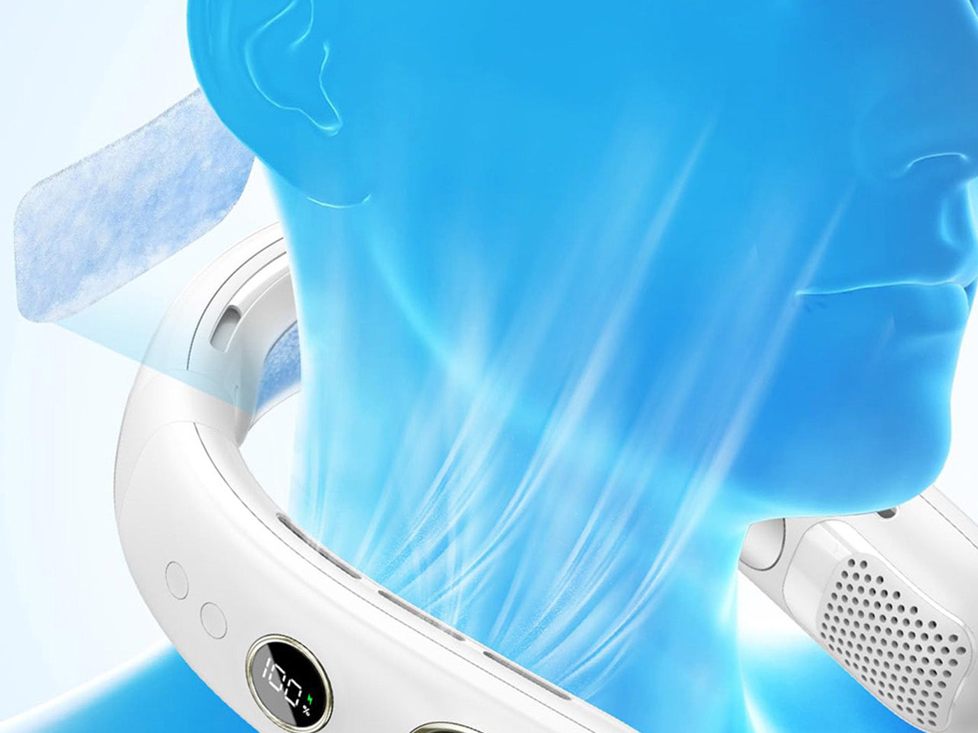 Neck Air Conditioner Cooling Neck Fan Neck Cooler 4000mAh Wearable Personal Fan