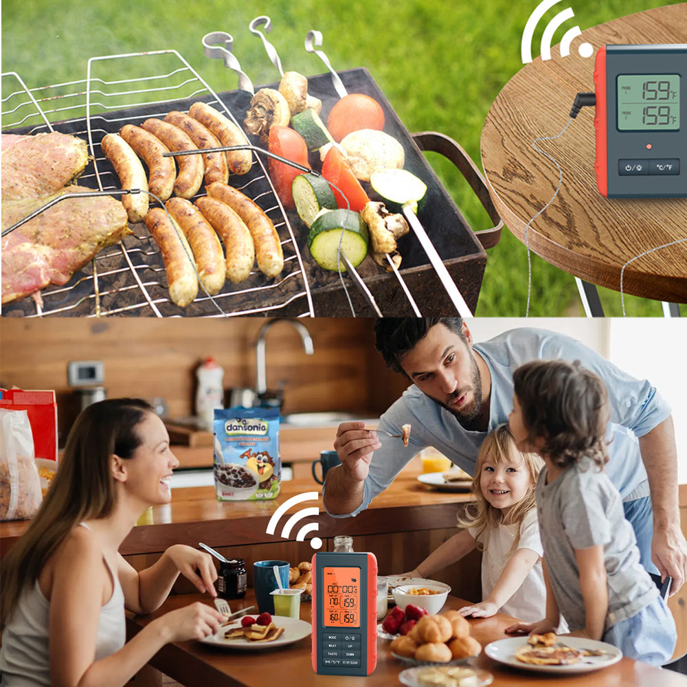 Wireless Digital Meat Thermometer with 2 Probes for Grilling and Smoking