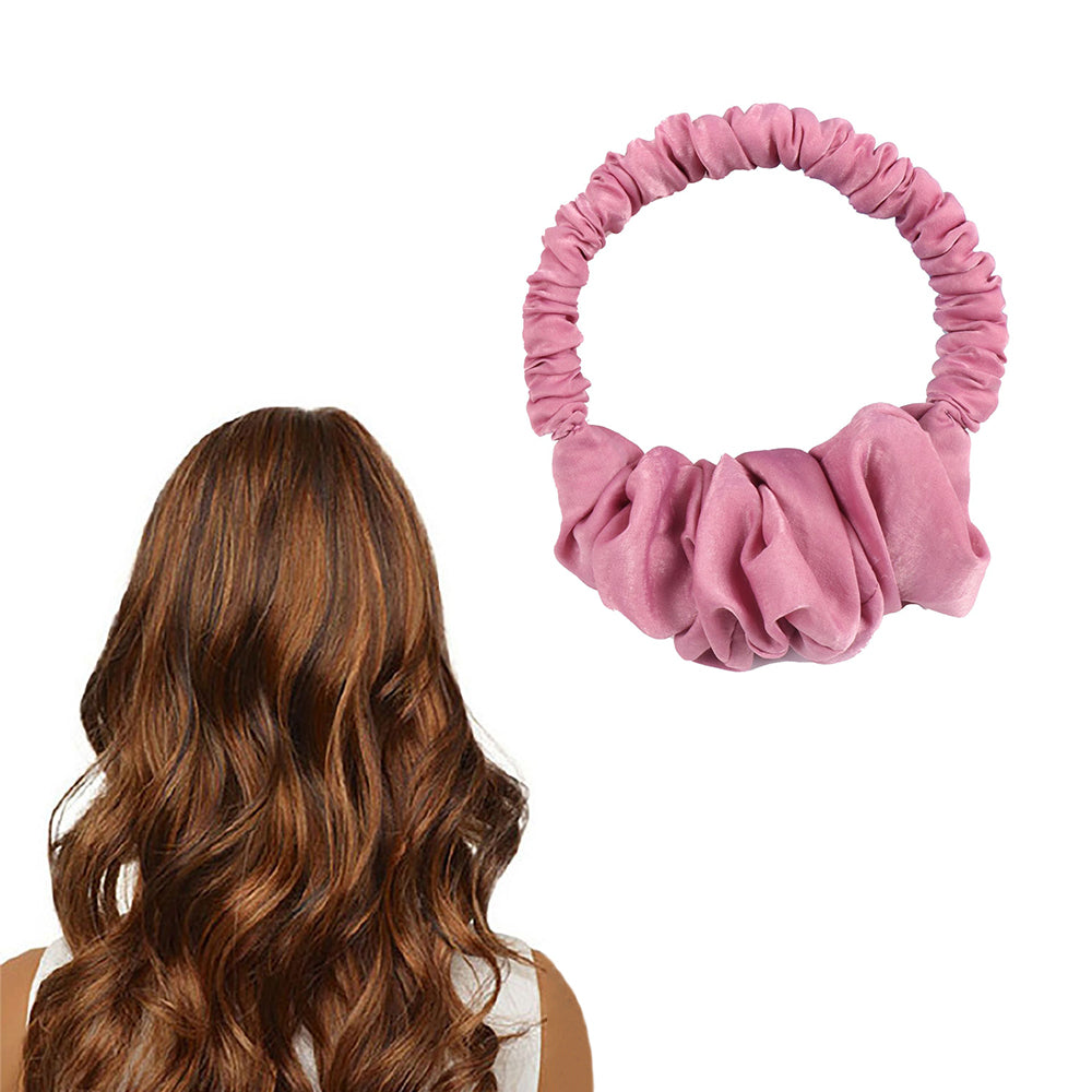 Voluminous Waves Heatless Curling Scrunchie Fashionable Item for Various Hair Type