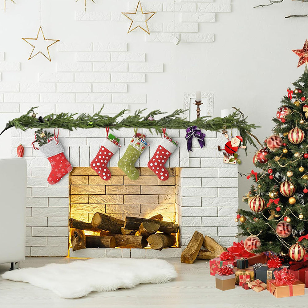 Christmas Norfolk Pine Garland Greenery Garland for Home Decor Fireplace