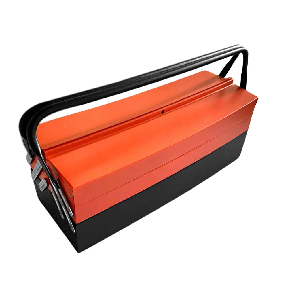 3 Tier Metal Tool Box with Handle Lock Hole Portable Tool Organizer for Home