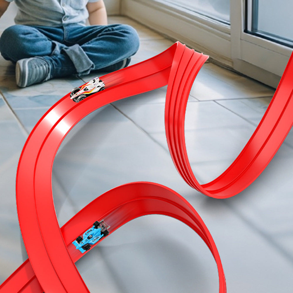 Car Racing Track Set Five Meter Race Track Dual Lane Gravity