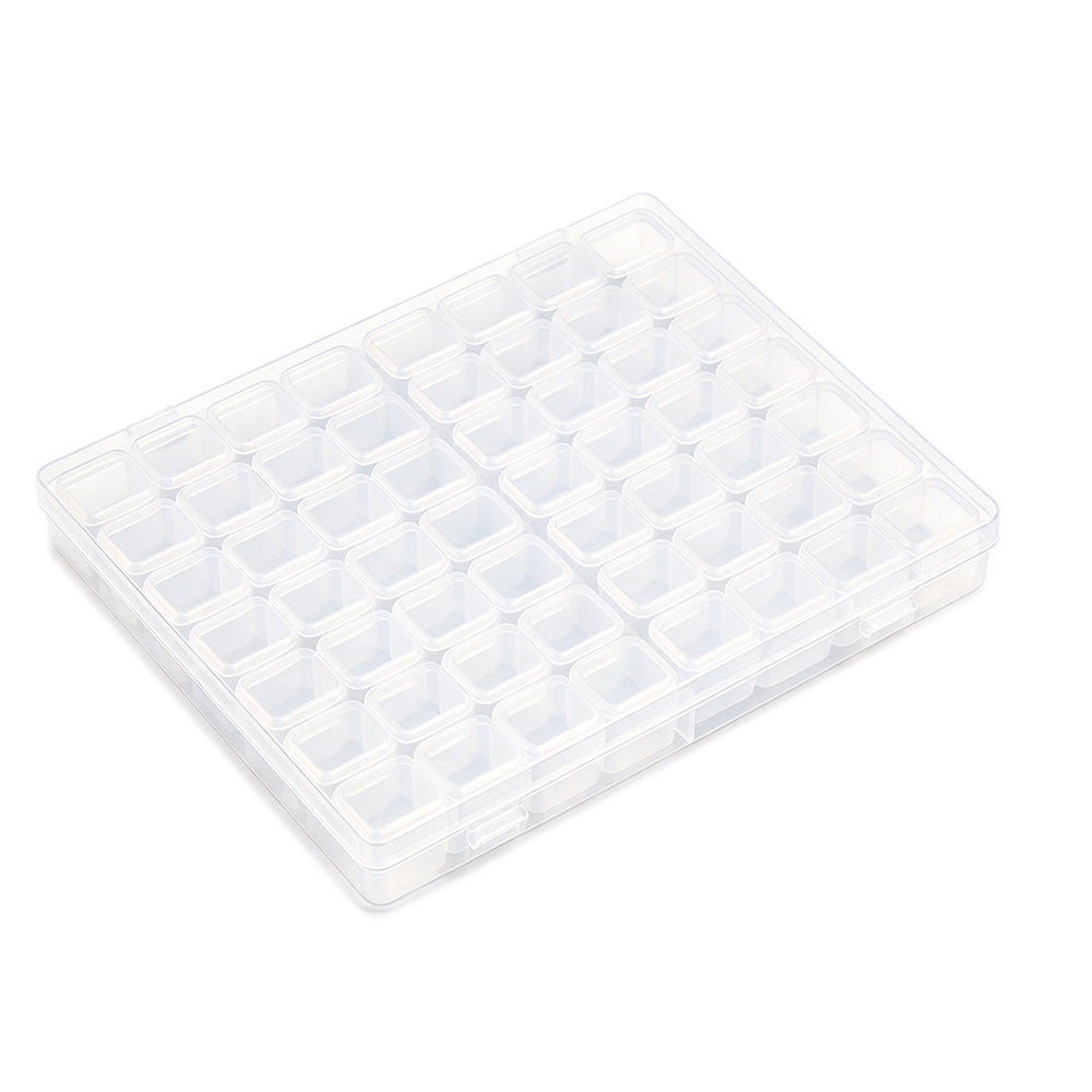 Grid Plastic Jewelry and Bead Storage Organizer Box for Crafts