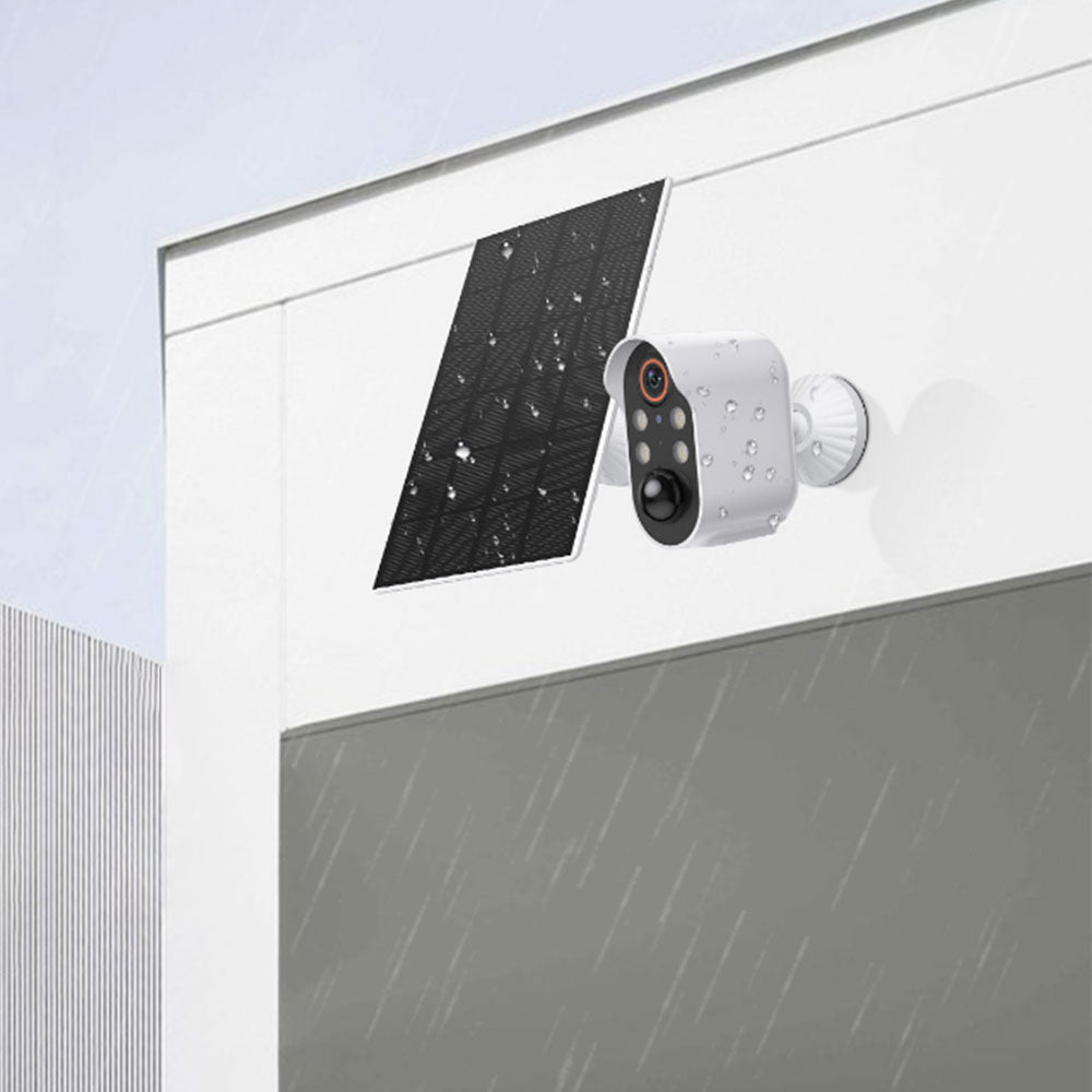 Wireless Security Camera with Solar Panel Color Night Vision for Home Security