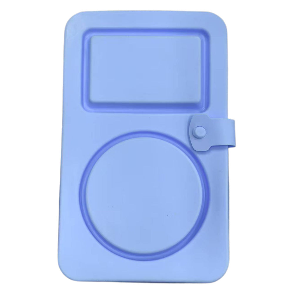3Pcs Reusable Silicone Snack Container with Lid Dual Compartment Food Box for Salad