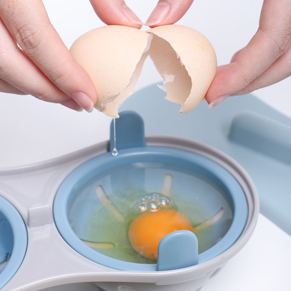 Double Layer Microwave Egg Cooker and Poached Egg Steamer