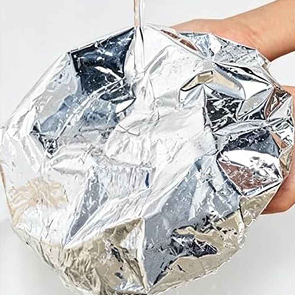 200Pcs Reusable Elastic Aluminum Foil Food Covers for Bowls and Plates