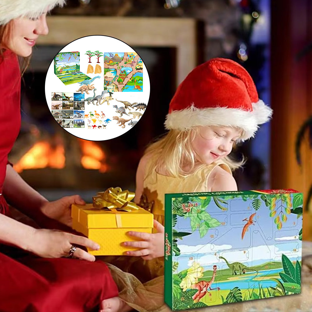 24Days Dinosaur Advent Calendar Christmas Countdown Calendar Colorful Dinosaur Toy