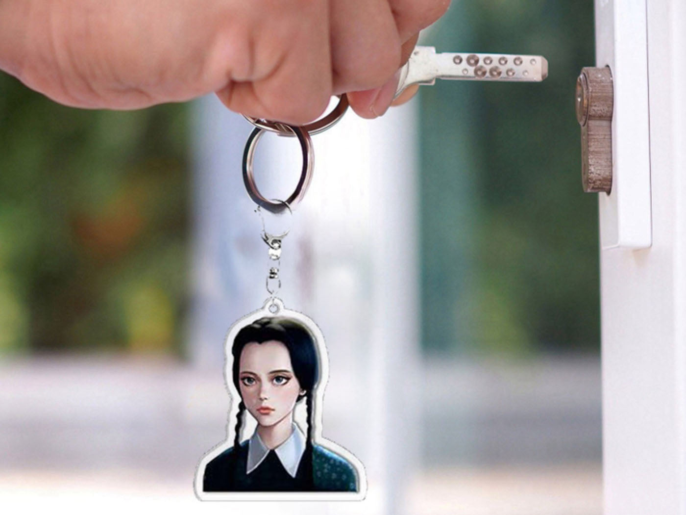 Wednesday-Inspired Christmas Advent Calendar Keychain Countdown Calendar