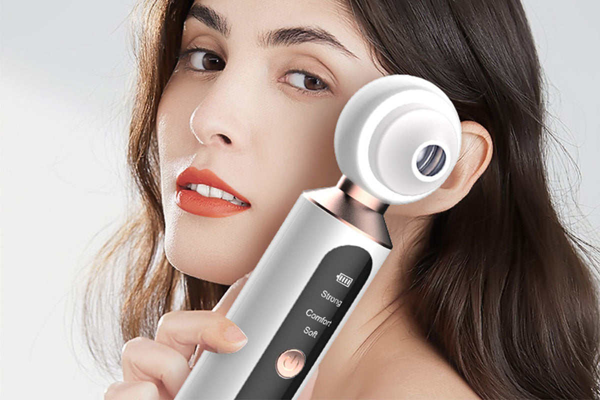 Christmas Gift Blackhead Remover Pore Vacuum Facial Pore Cleaner USB Rechargeable 3 Probes