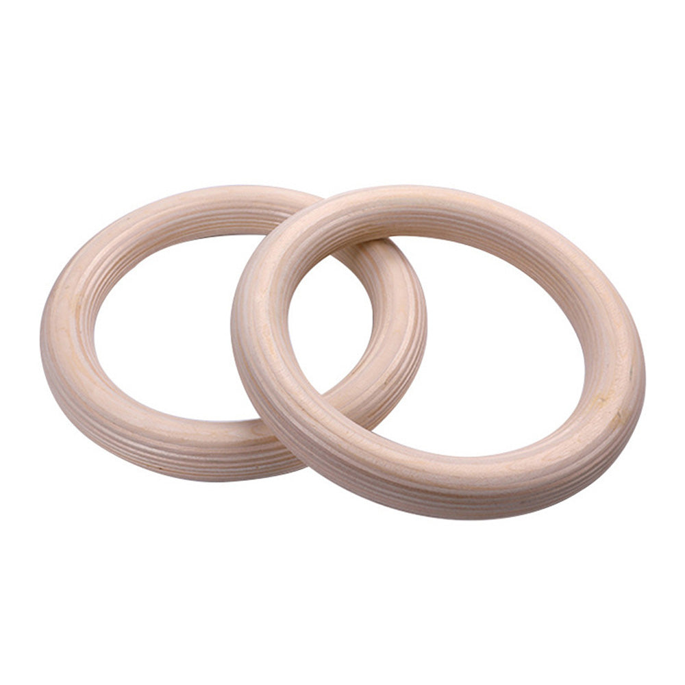 Wooden Gymnastic Rings Set Adjustable Fitness Rings for Home Workouts