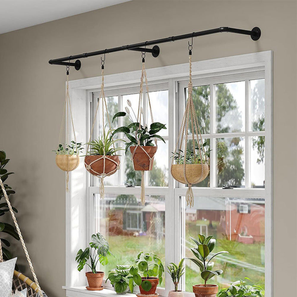 183cm Heavy Duty Galvanized Carbon Steel Wall Mounted Clothes Rack