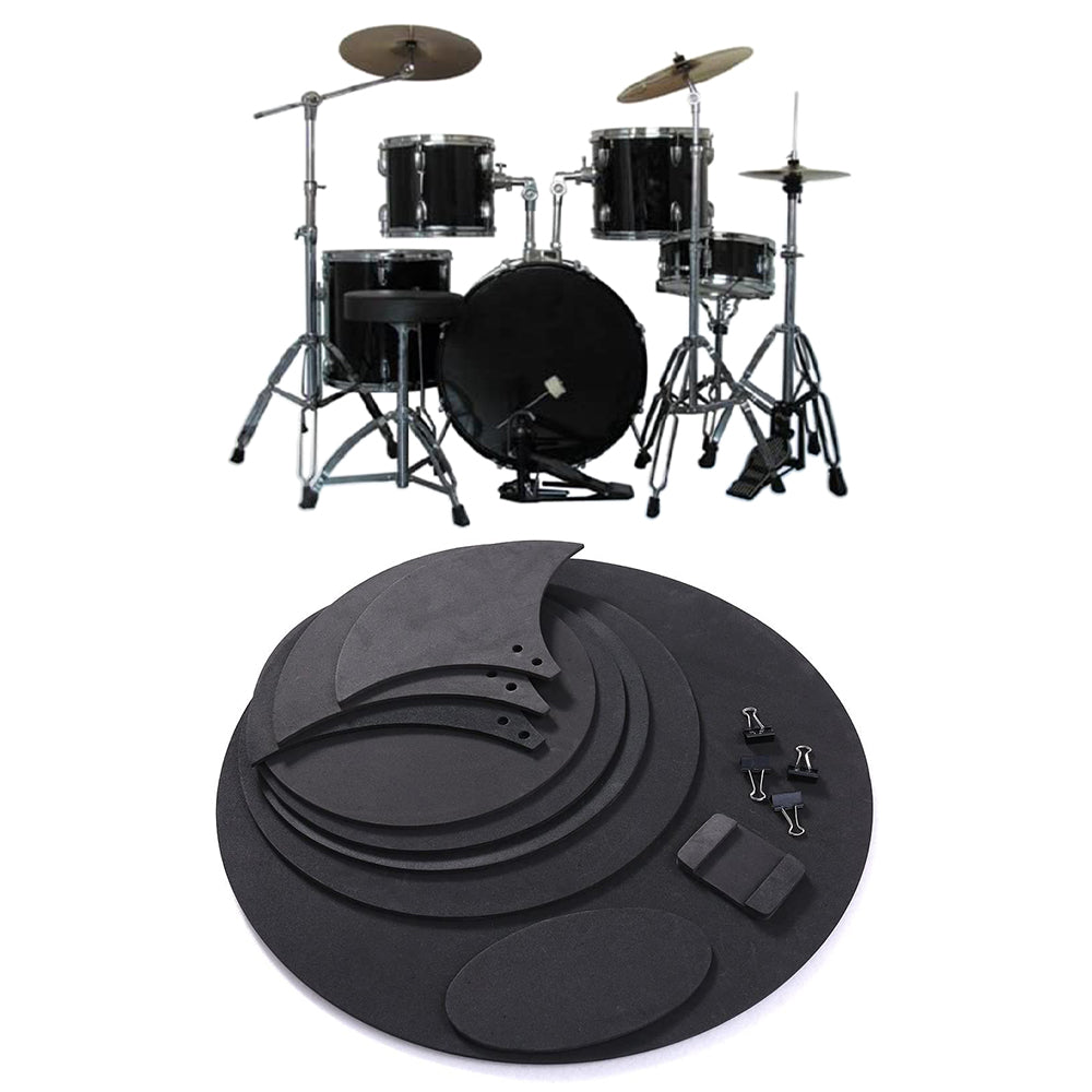 10Pcs Drum Mute Pads Silencer Drumming Practice Rubber Foam Pad Silencer Rubber Kit