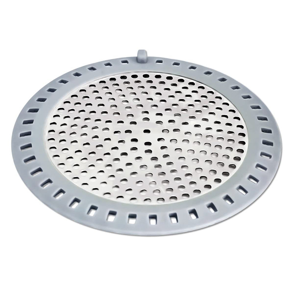 Weighted Metal Silicone Shower Drain Hair Catcher for Round Floor Drains