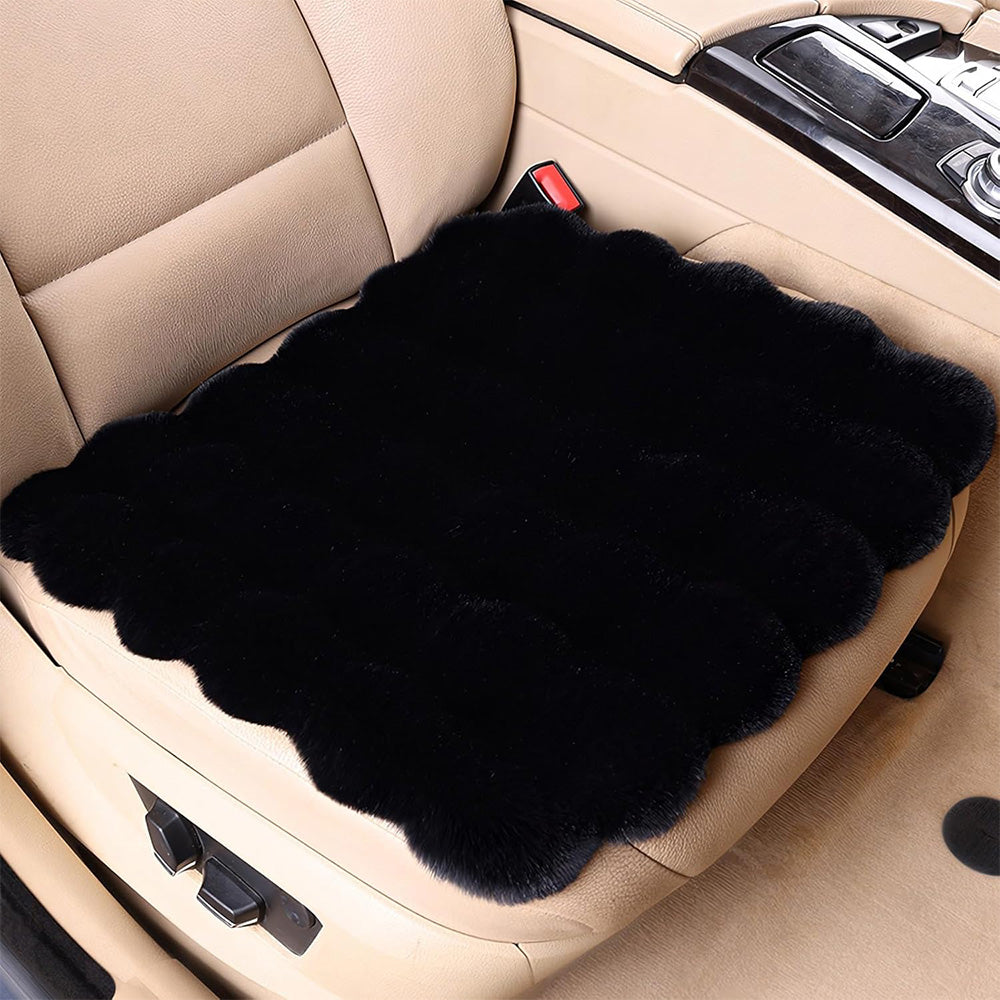 3Pcs Faux Fur Plush Seat Cushion Set Non Slip Seat Protector for Winter