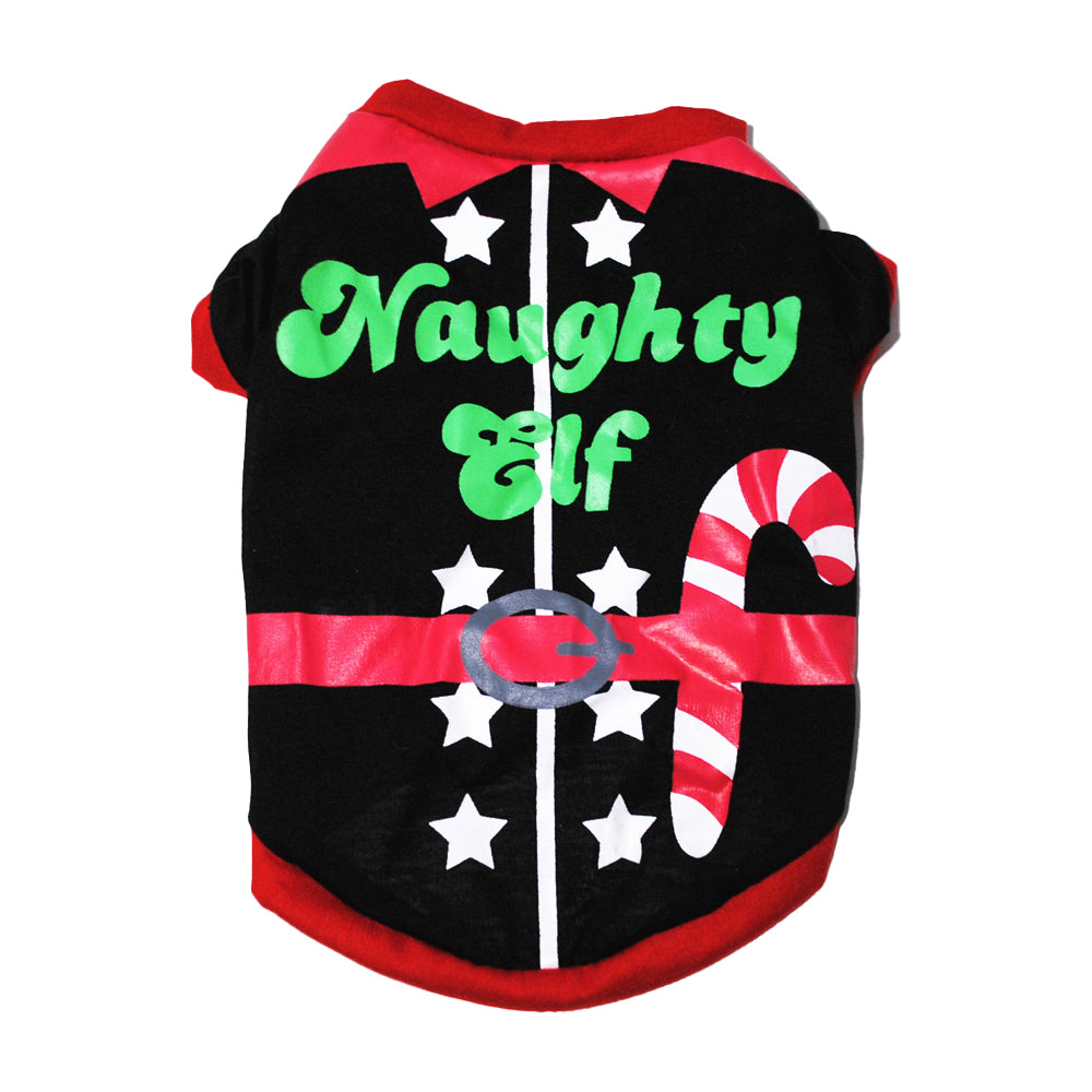 3Pcs Dog Cat Christmas T-Shirt Clothes Vest Puppy Pet Apparel Costume Coat Jacket-Red Belt and Green Belt and Candy Cane