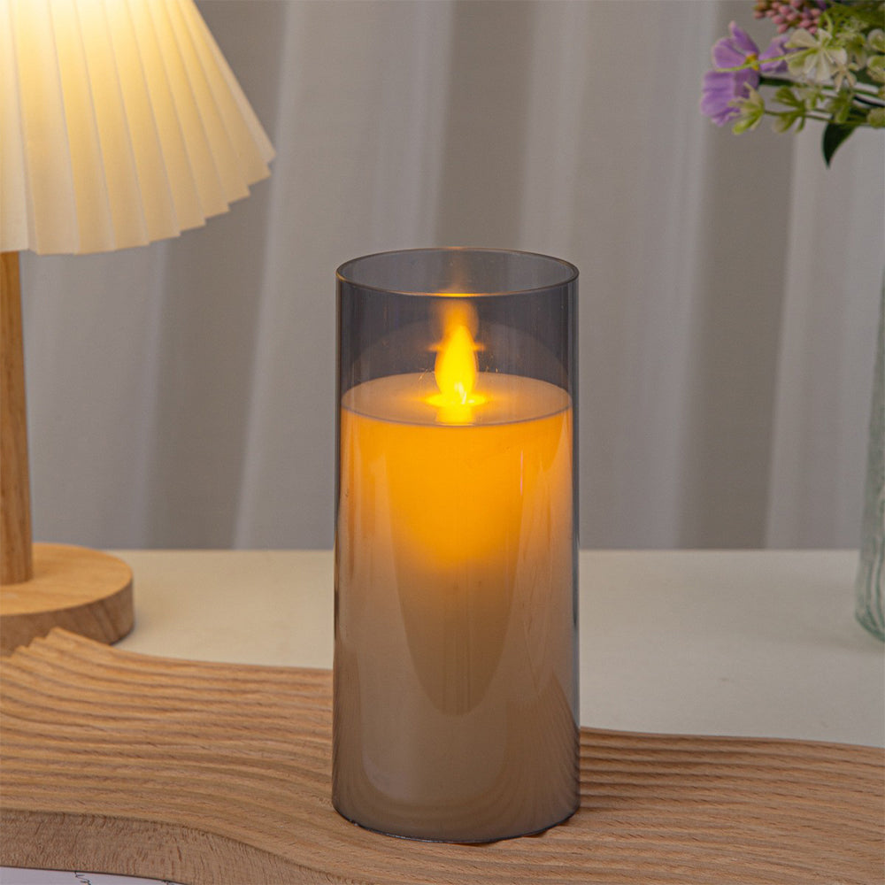 3 Pack Flameless LED Candles Warm White Dancing Wick Battery Operated Wedding Decor