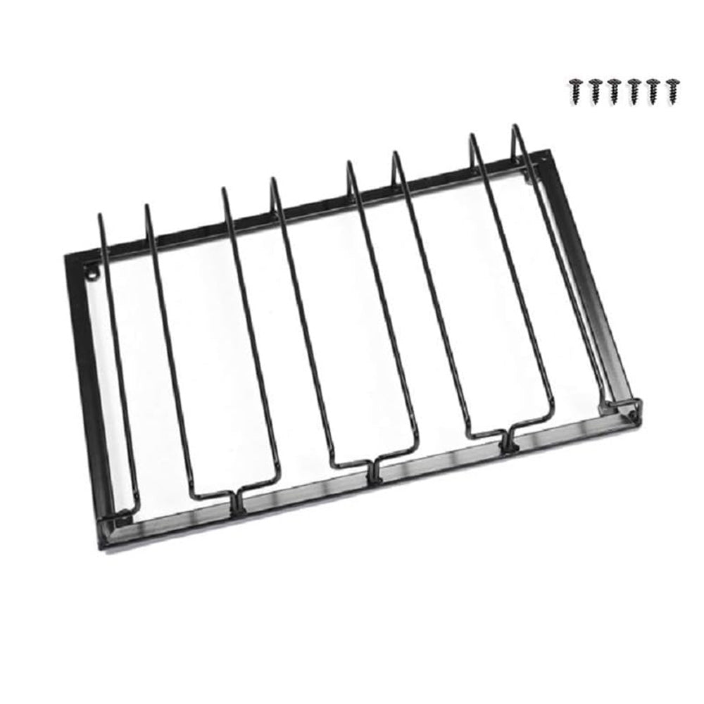 Under Cabinet Wine Glass Rack with 4 Slots for Stemware Storage