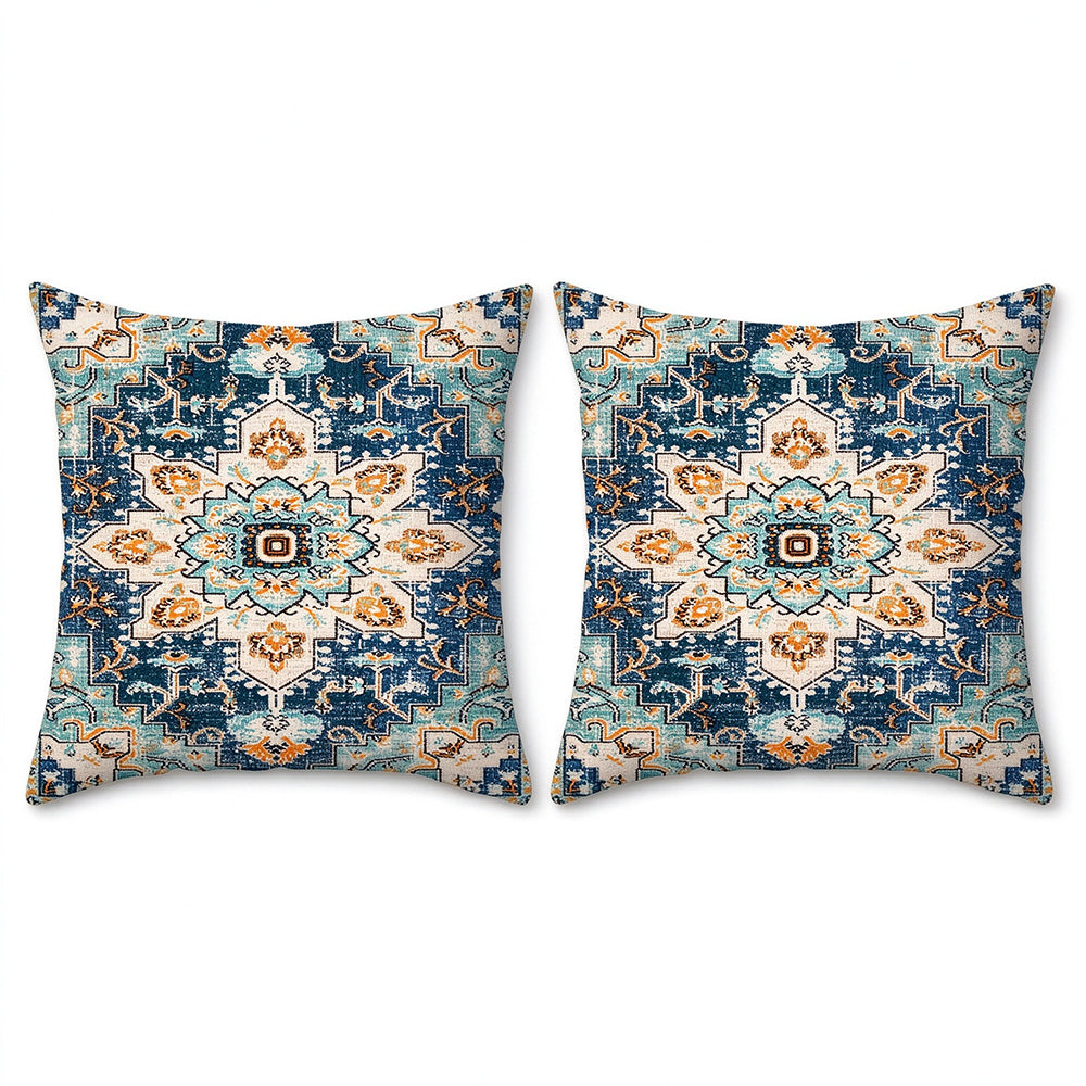 2X Bohemian Short Plush Decorative Throw Pillow Cover 45x45cm
