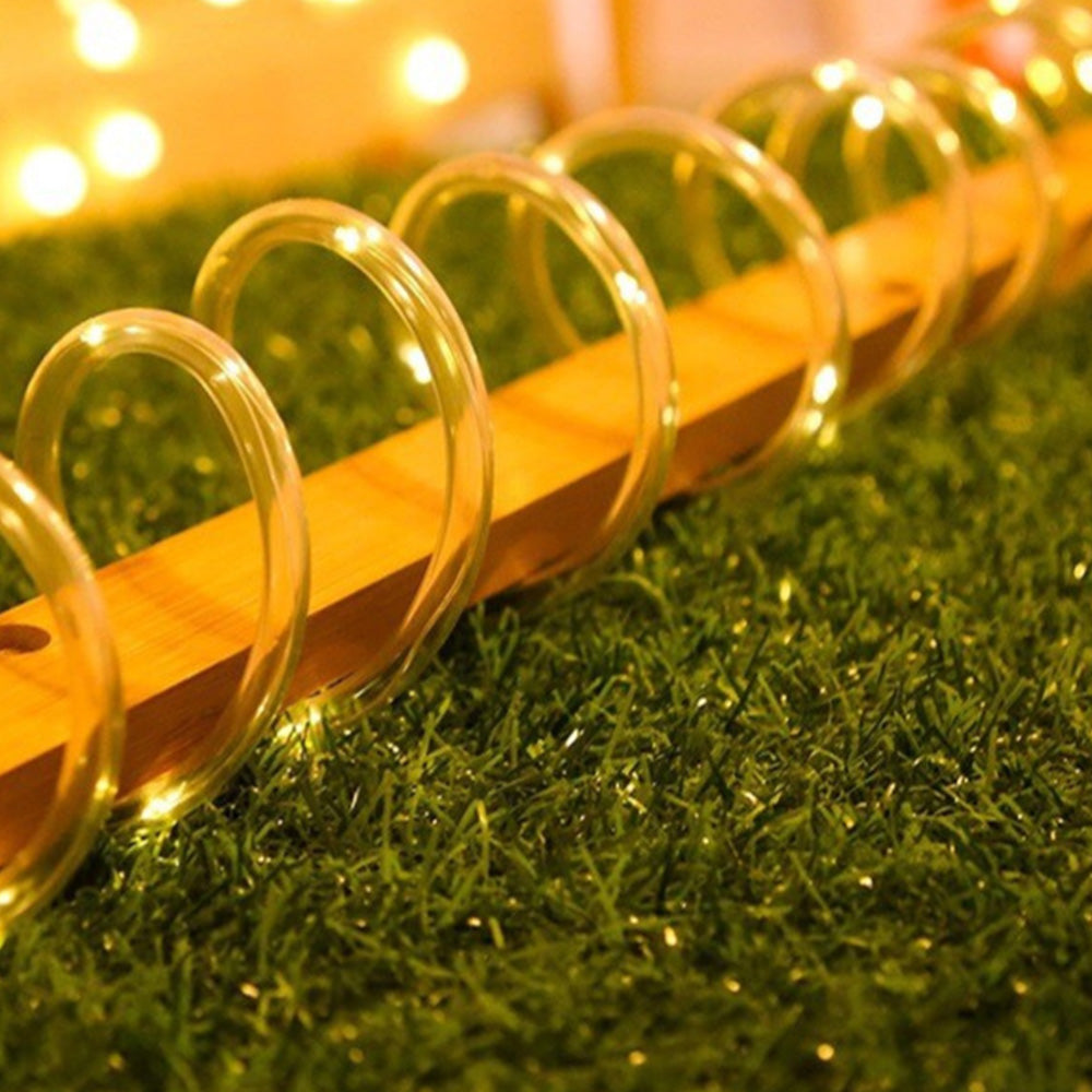 12m 100 LED Solar Rope Lights with 8 Modes for Parties and Weddings