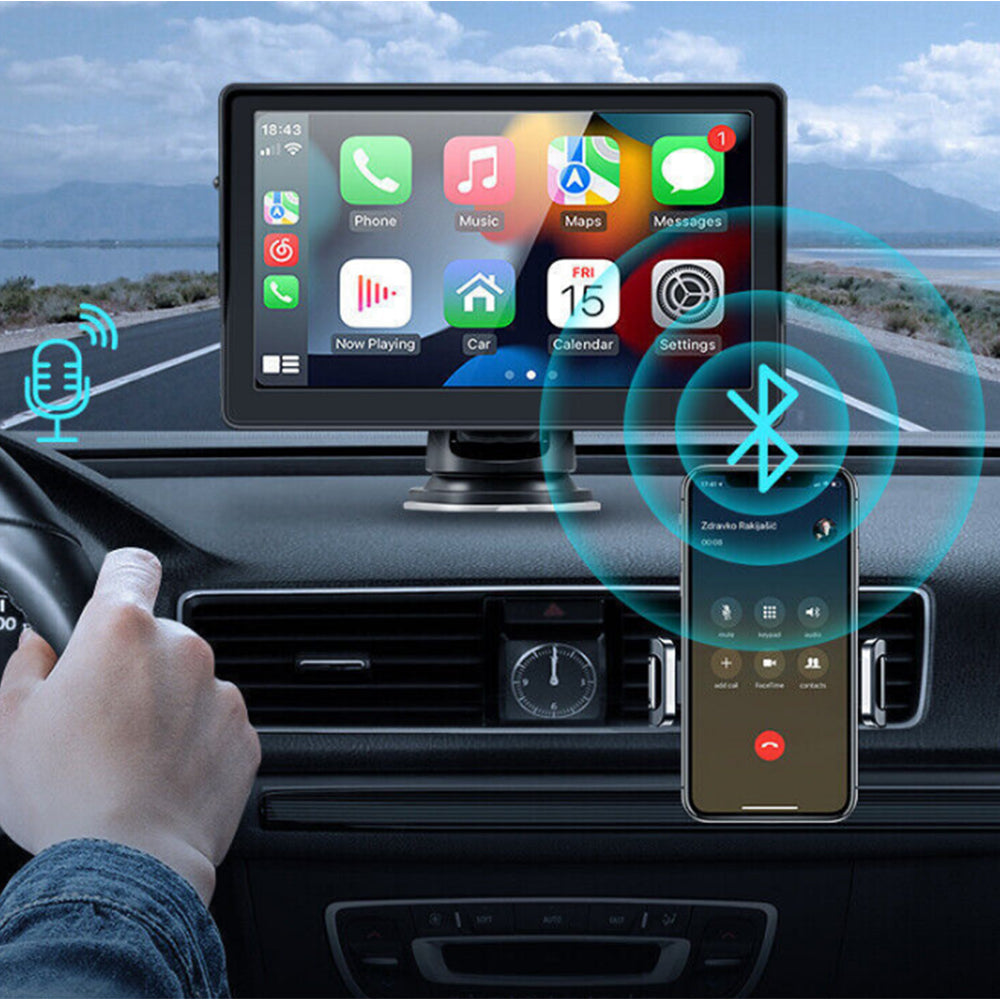 Wireless Car Stereo Touch Screen Car Radio Multimedia Player with Backup Camera for Carplay