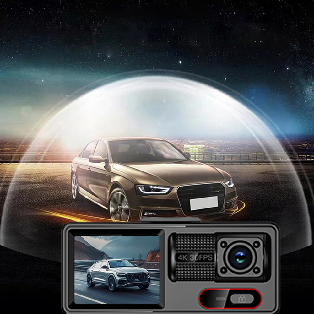 3 Channel Dash Cam Front And Rear With 32GB Card Built In WiFi Reversing Camera