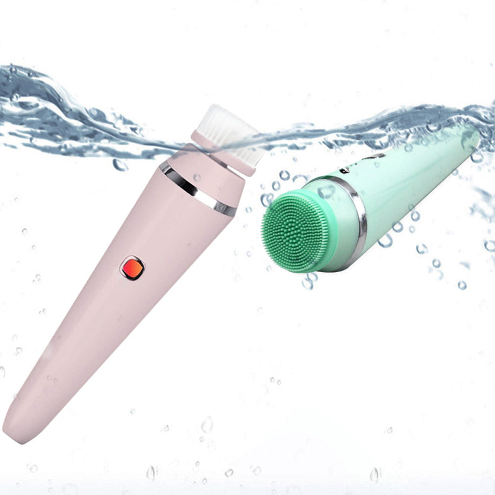 4-in-1 Electric Powered Facial Cleansing Brush Set for Skin Care and Beauty