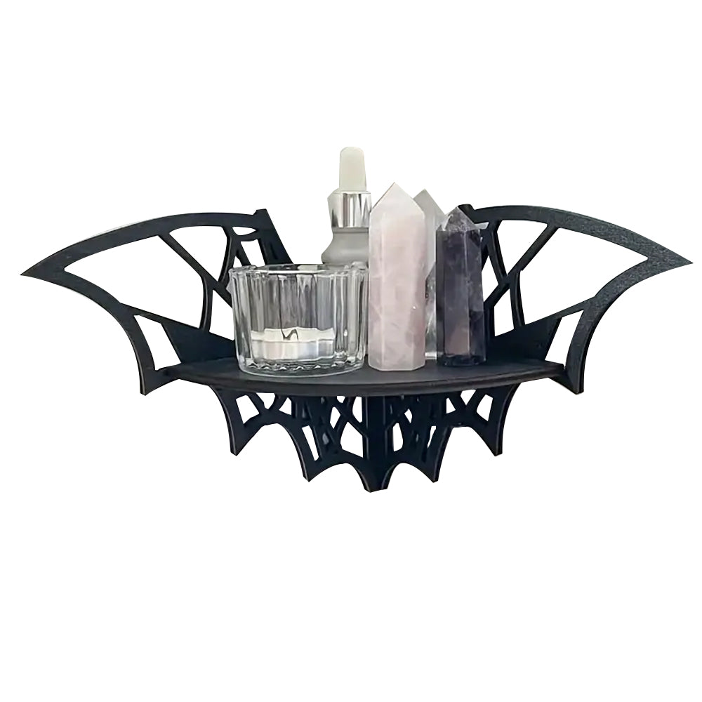 Wooden Wall Corner Shelf-Bat