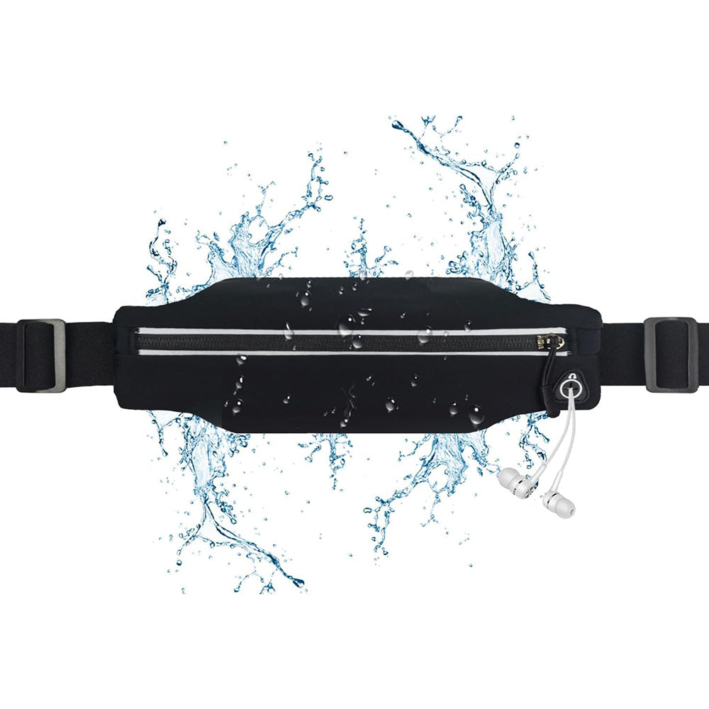 Unisex Running Waist Pack - Adjustable Waterproof Fitness Belt with Reflective Strips