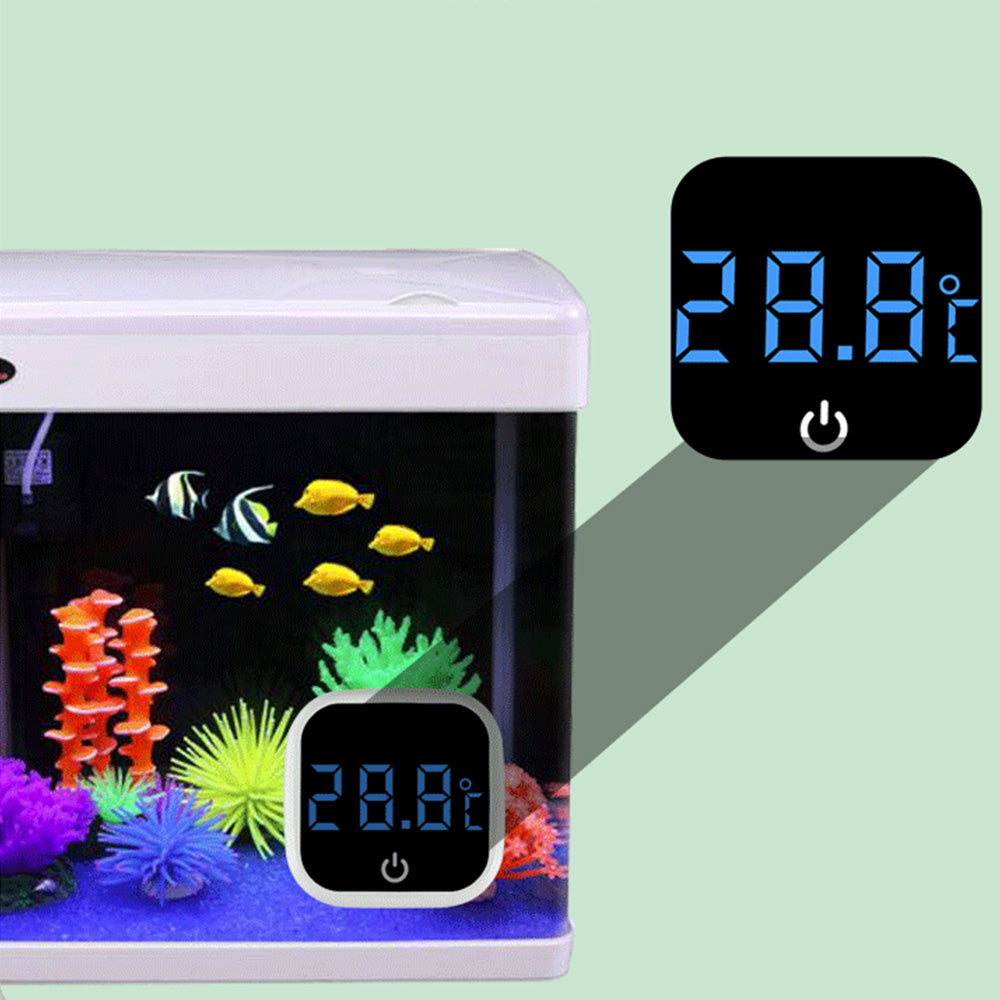 Rechargeable Wireless Fish Tank Digital Thermometer With LED Display Aquarium Digital Thermometer