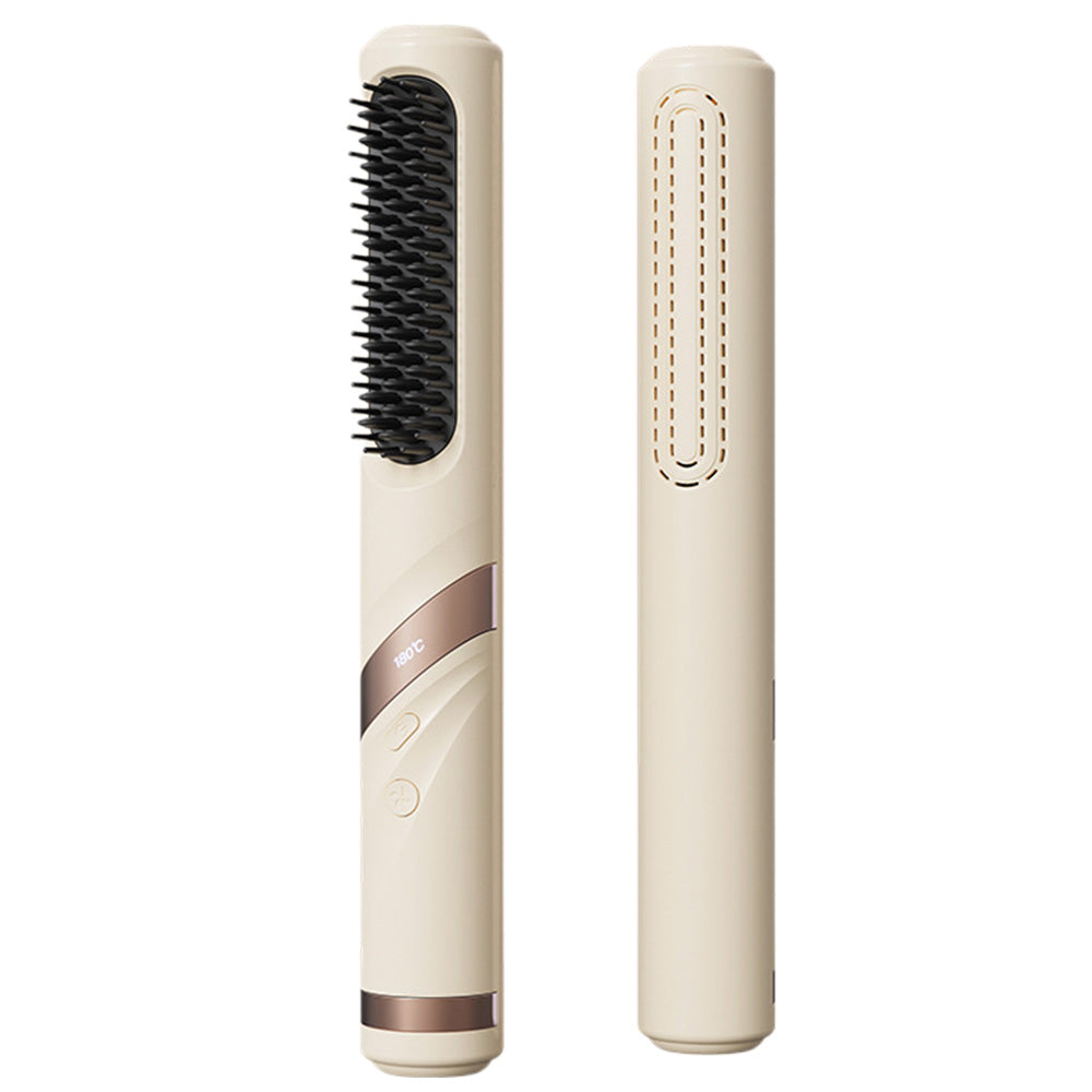 Wireless Hair Straightener Brush with Cool Air Styling Comb