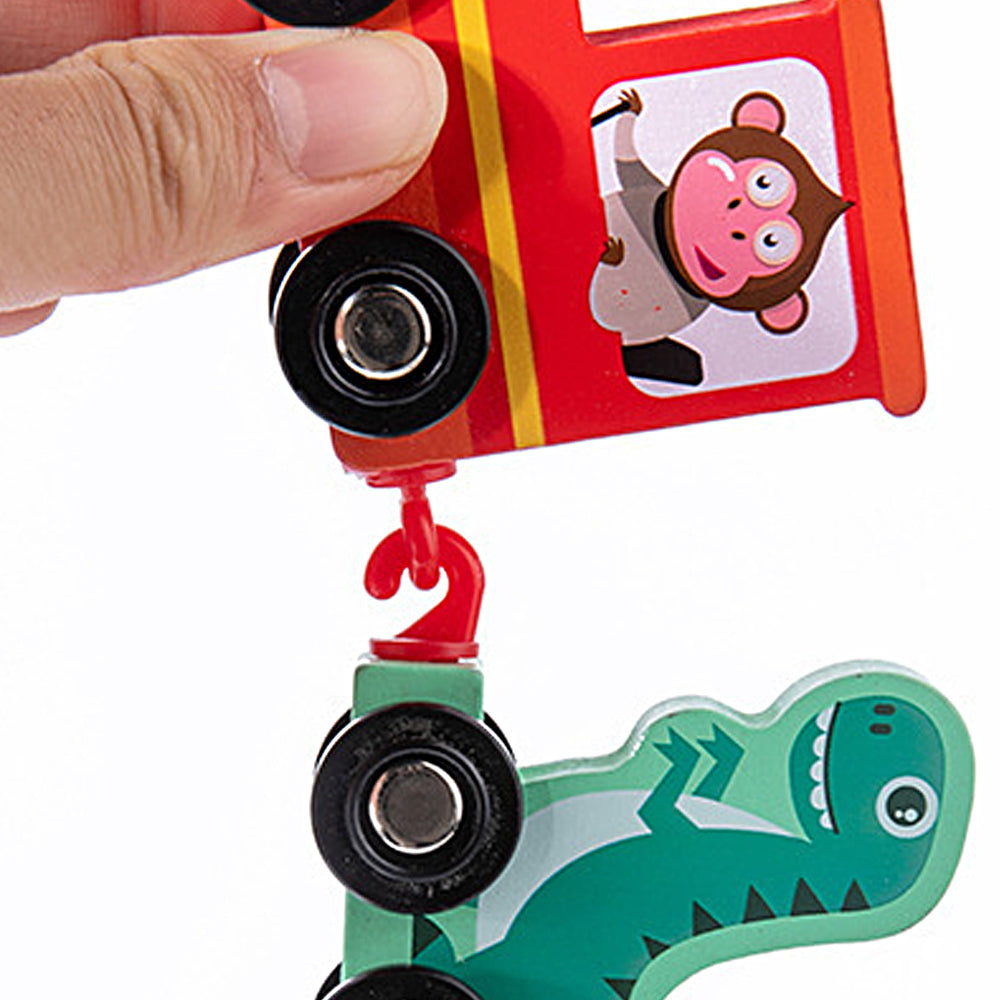 Wooden Number Train Toy Set Early Educational Toys-Dinosaur