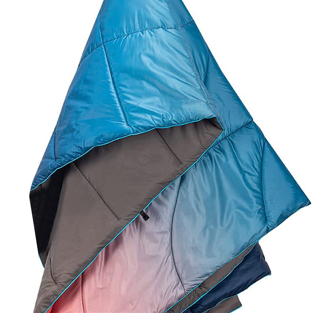 Outdoor Puffy Gradient-Color Camping Blanket Backpacking Quilt