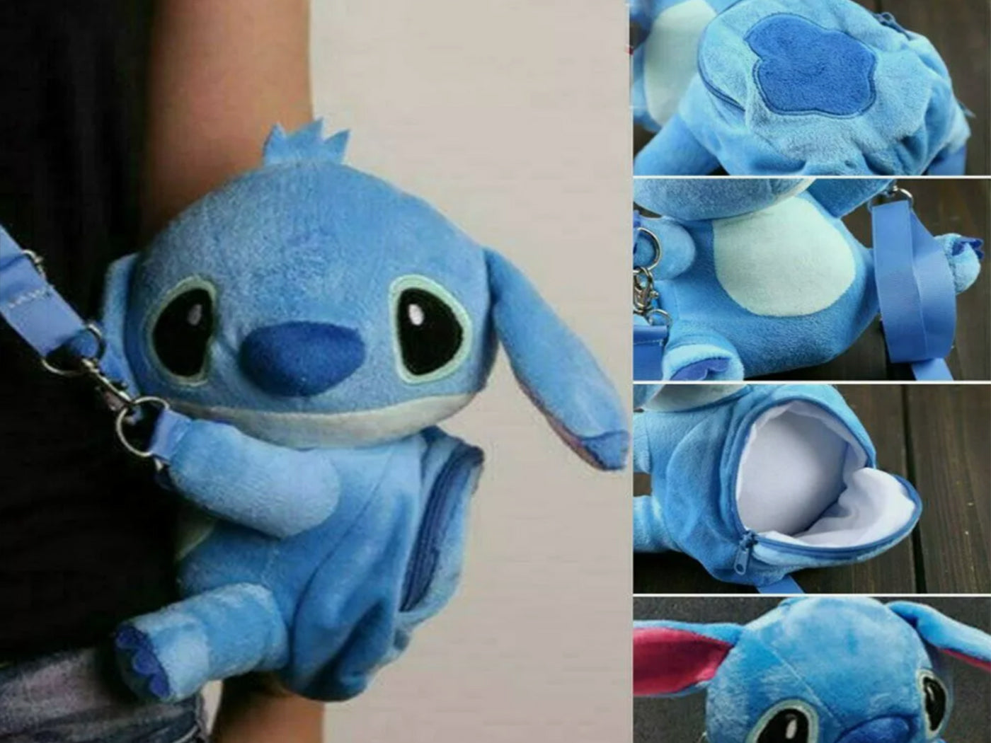 Lilo & Stitch Inspired Plush Crossbody Bag Hand Messenger Toy Purse Phone Bag