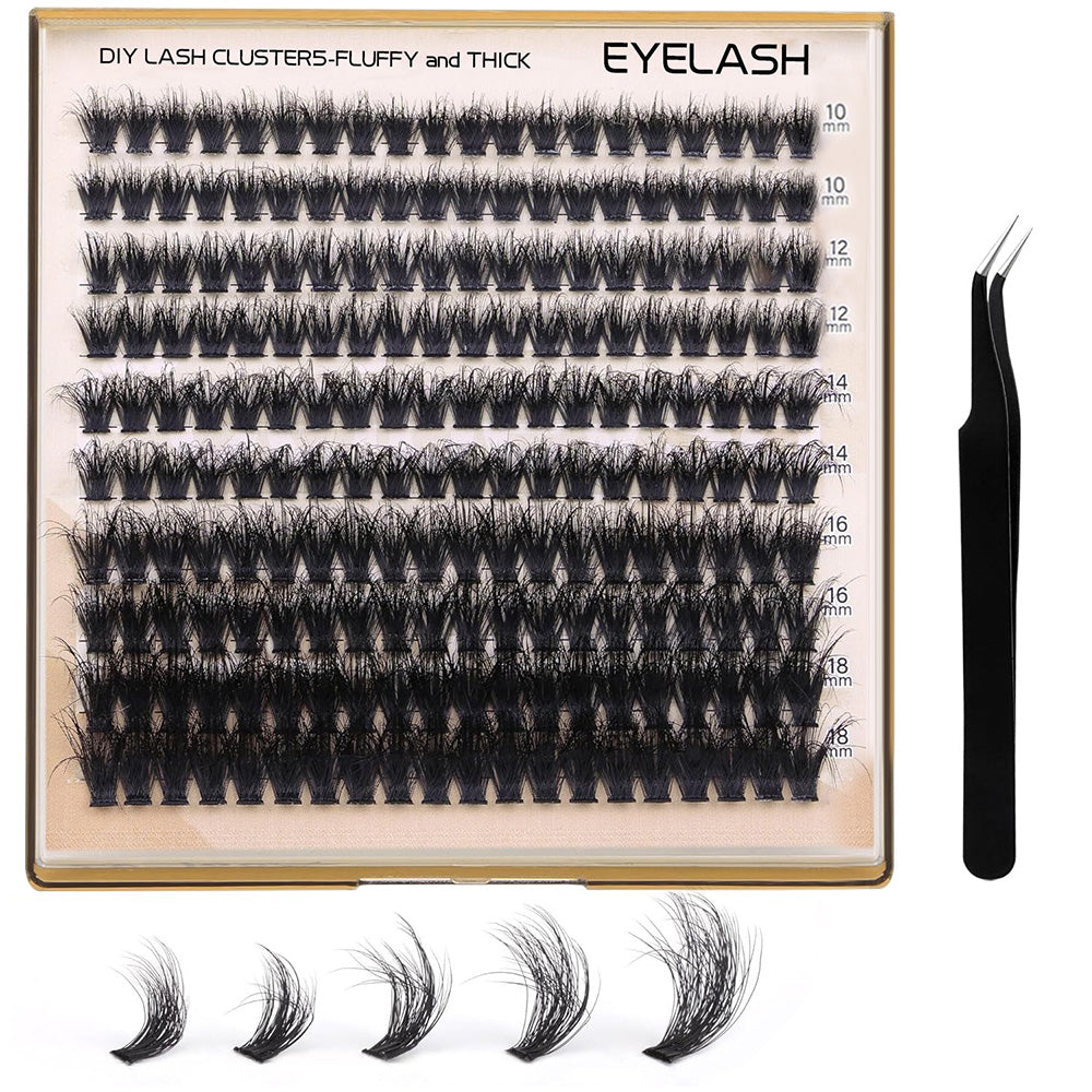 Lash Clusters with Spikes Wispy Cluster Eyelash Extensions Fluffy Eyelashes Clusters Set