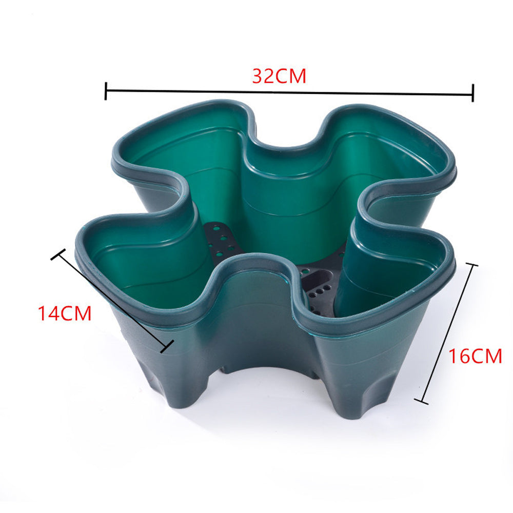 5 Tier Vertical Garden Strawberry Stackable Planter with Drainage and Casters