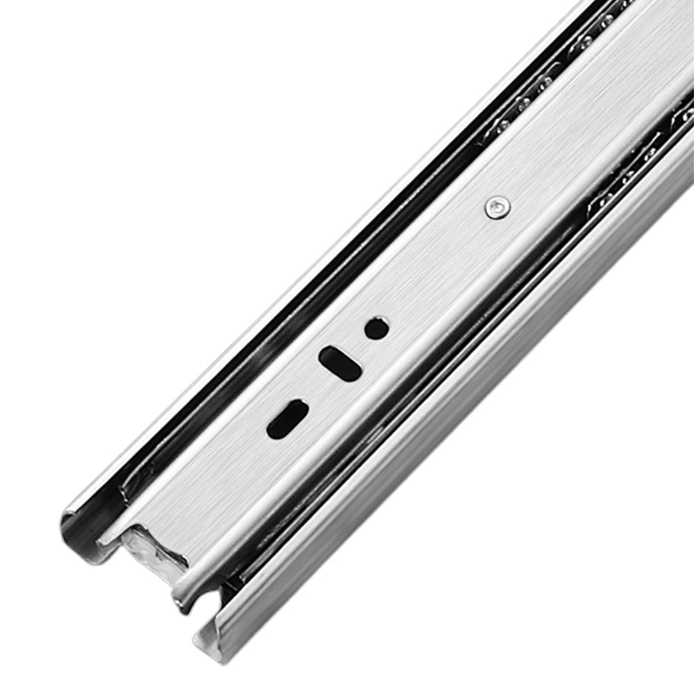 2 Pcs Stainless Steel 3-Section Full-Extension Ball-Bearing Drawer Slides