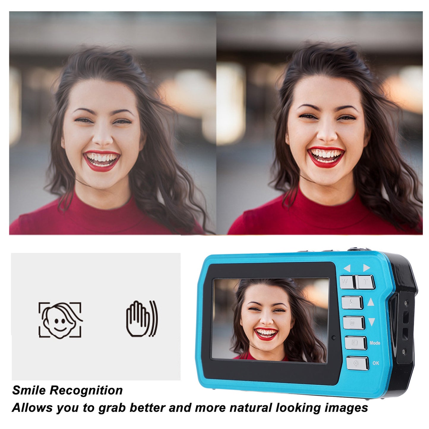 Underwater Camera 4K 56MP 16X Zoom Dual Screens 1700mAh Waterproof Digital Camera