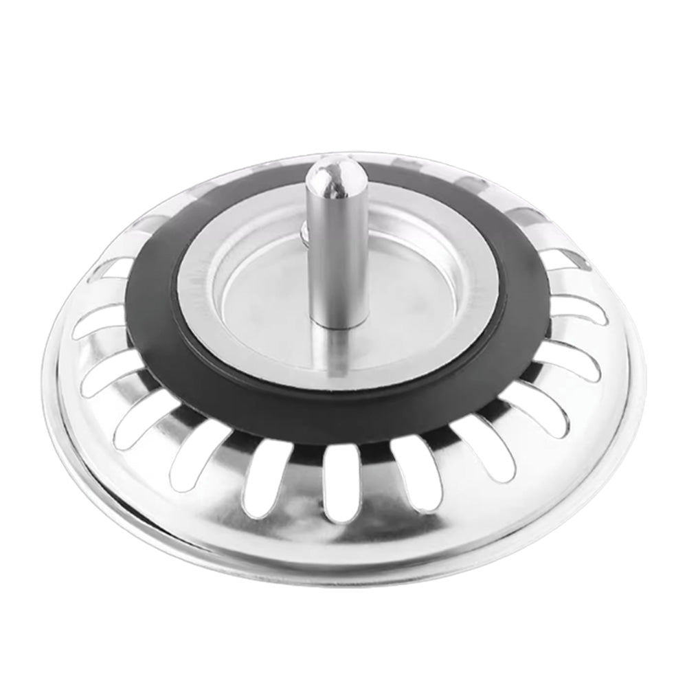 2 Pack Kitchen Sink Strainer Drain Stopper Baskets with Rubber Seals