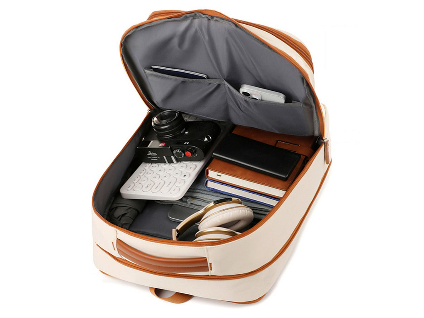Expandable 26L Commuter Backpack - Water-Resistant Laptop Bag with USB Port