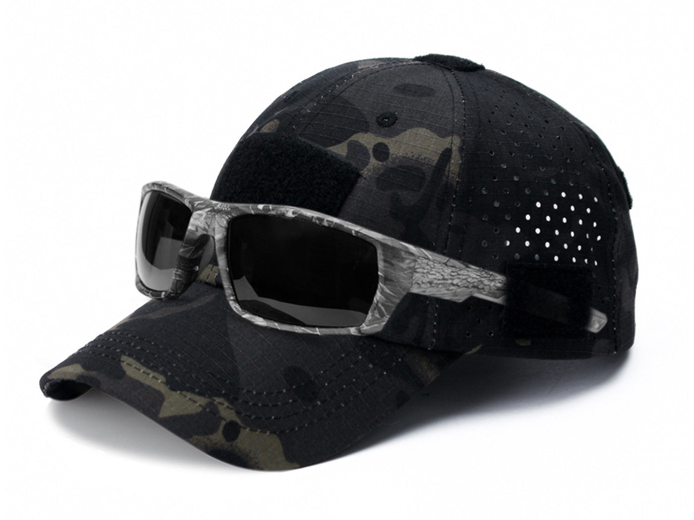 Baseball Cap Adjustable Size Golf Dad Hat with Glasses Holder