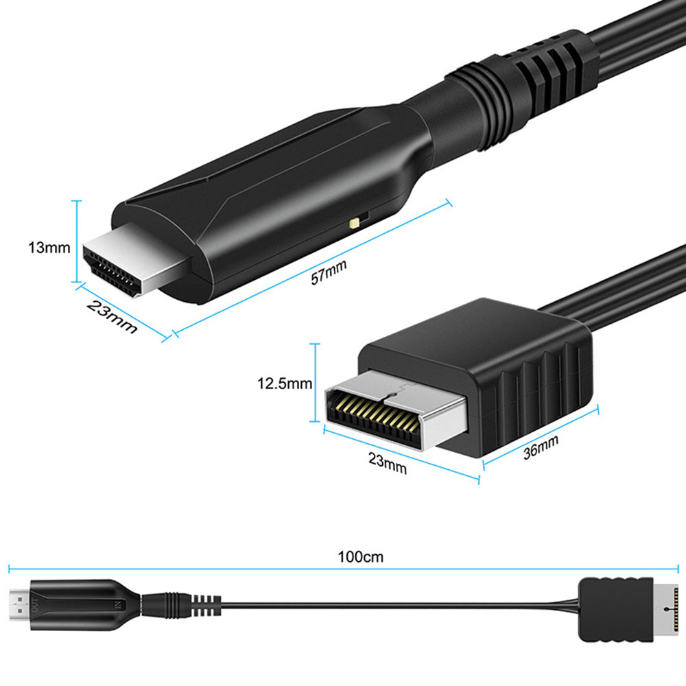 HDMI Converter for PS2 and PS1 with 1080P 720P Resolution Switch