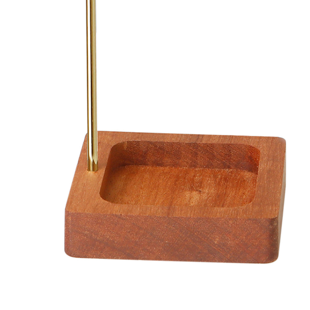 Wooden Incense Holder For Sticks With Glass Ash Catcher Anti-ash Incense Burner