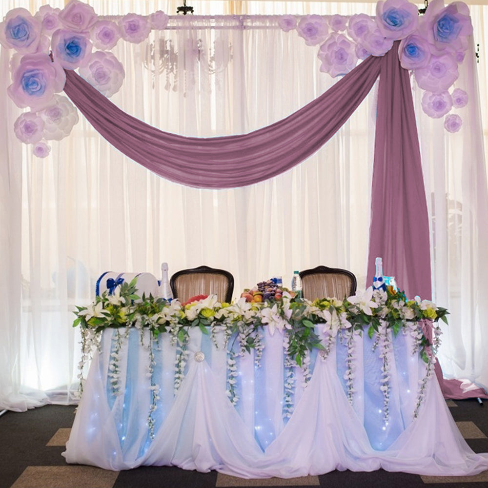 Chiffon Wedding Arch Draping Fabric Backdrop Curtain Drape Tulle