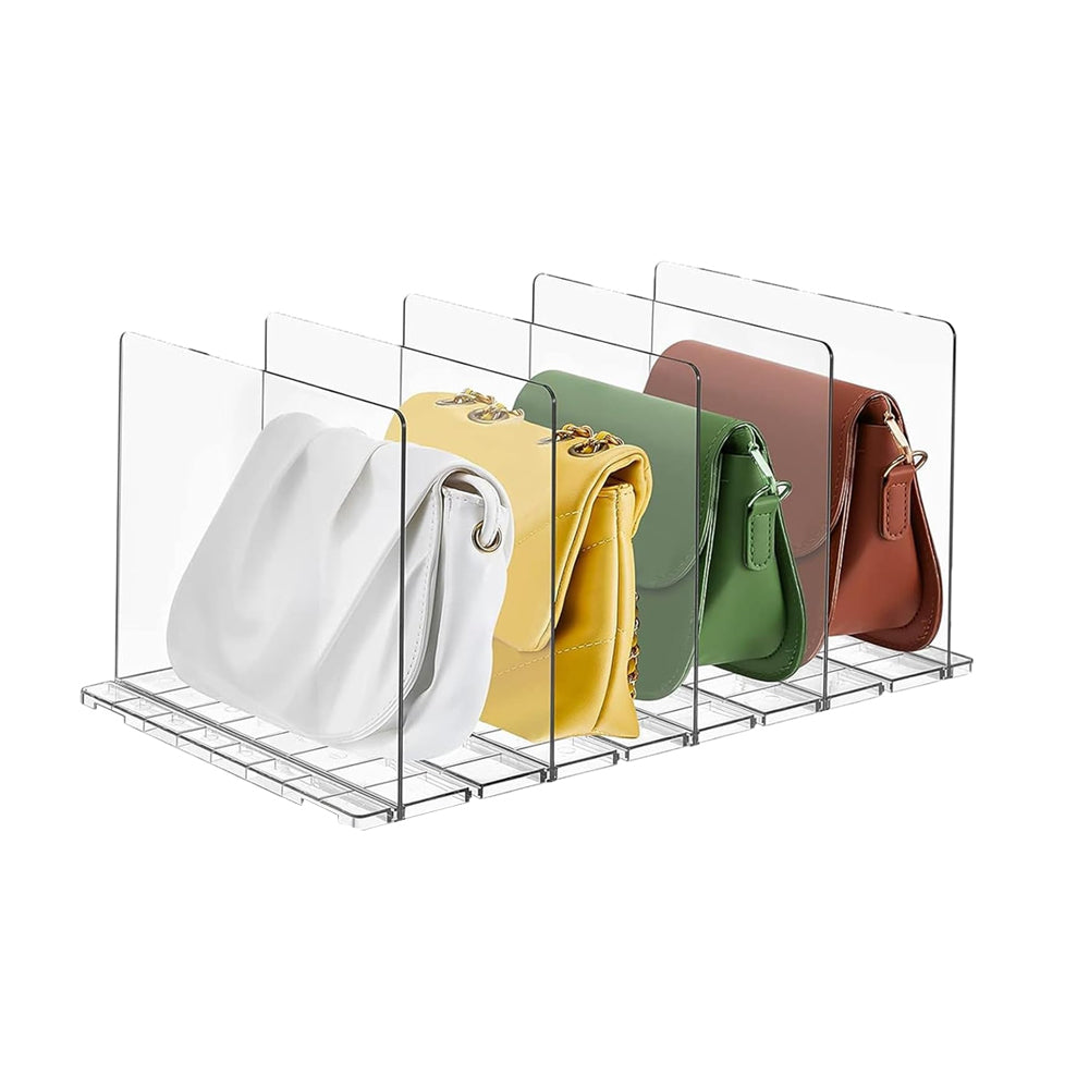 Adjustable Closet Shelf Dividers for Handbags Purse Clothes Books
