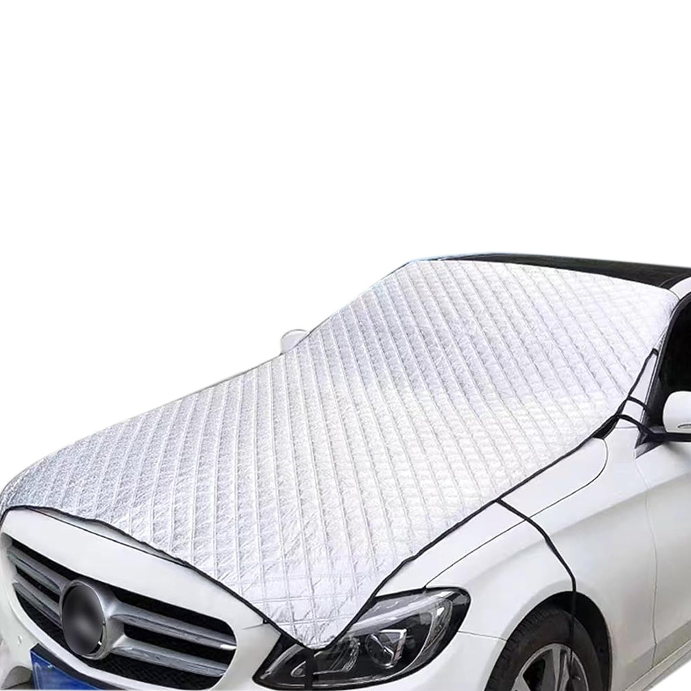 Universal Car Windshield Snow Cover - Heavy Duty Winter Frost Protector for Most Vehicles