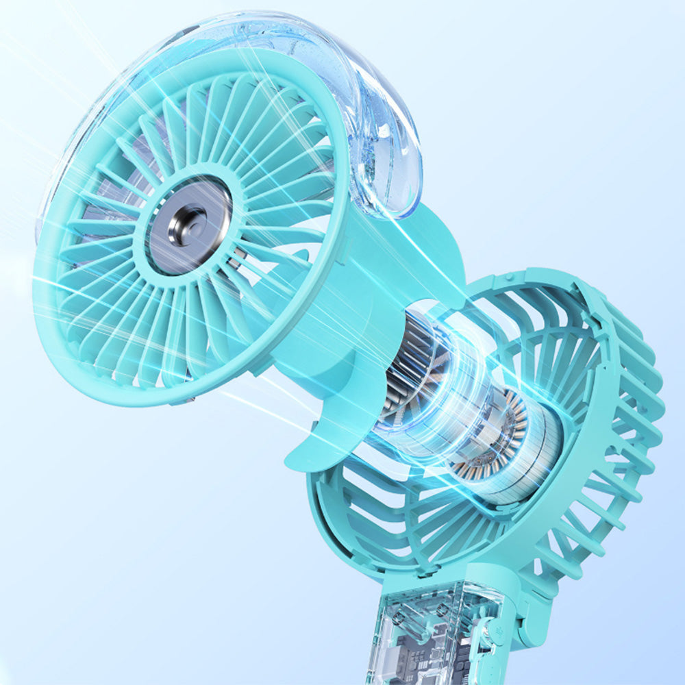 Portable Handheld Misting Fan Rechargeable Personal Folding Fan