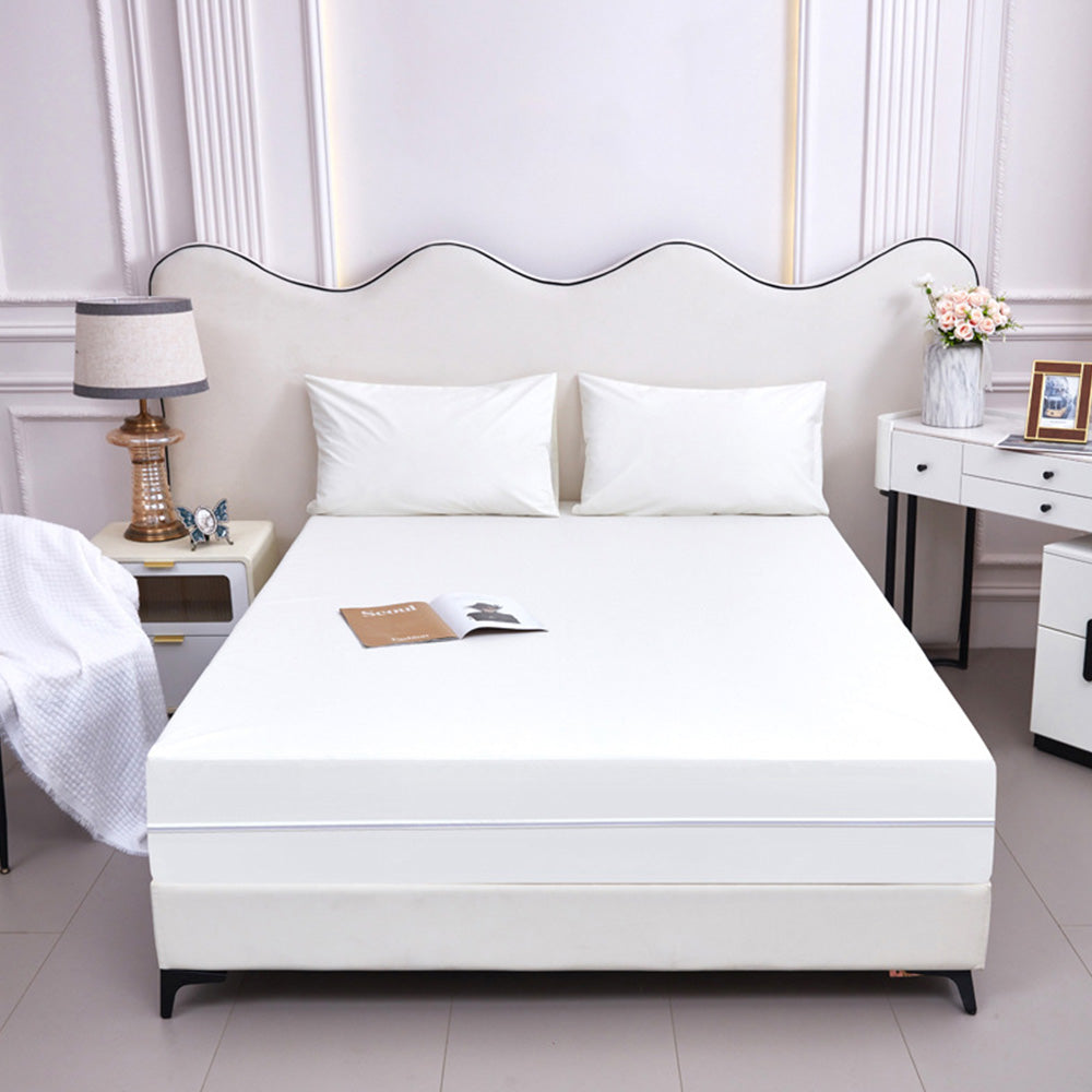 2XZippered Mattress Protector Waterproof and Bed Bug Proof Mattress Protector