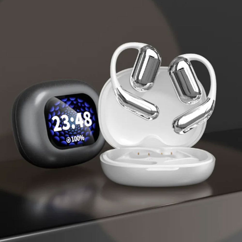 Wireless Open Ear Earbuds With LCD Touchscreen Bluetooth 5.4 Over The Ear Earbuds