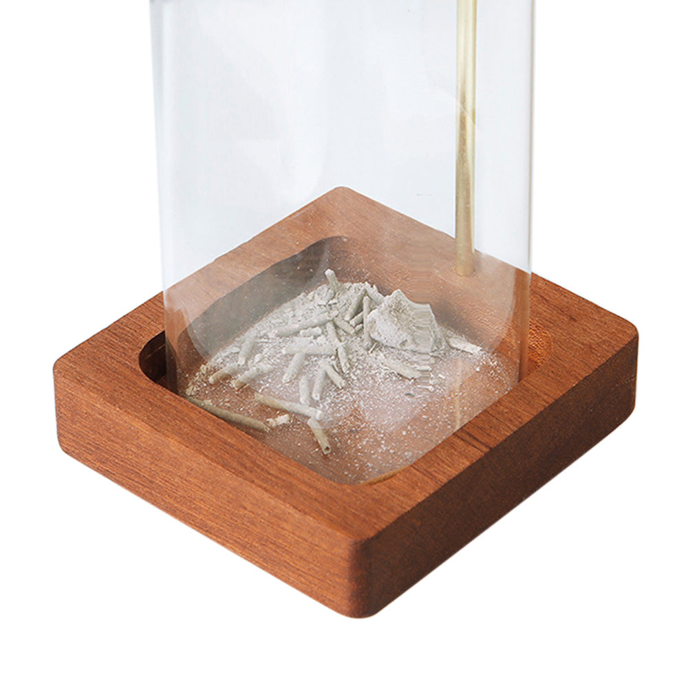 Wooden Incense Holder For Sticks With Glass Ash Catcher Anti-ash Incense Burner